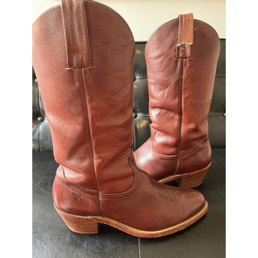 Vintage Frye Brown Western Cowboy Boots